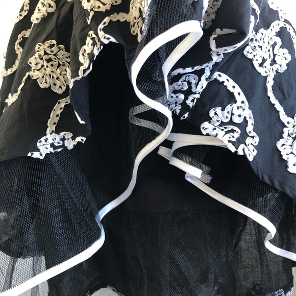 Steppin’ Out Black/White Polka Dot Ruffle Dress - Picture 4 of 6